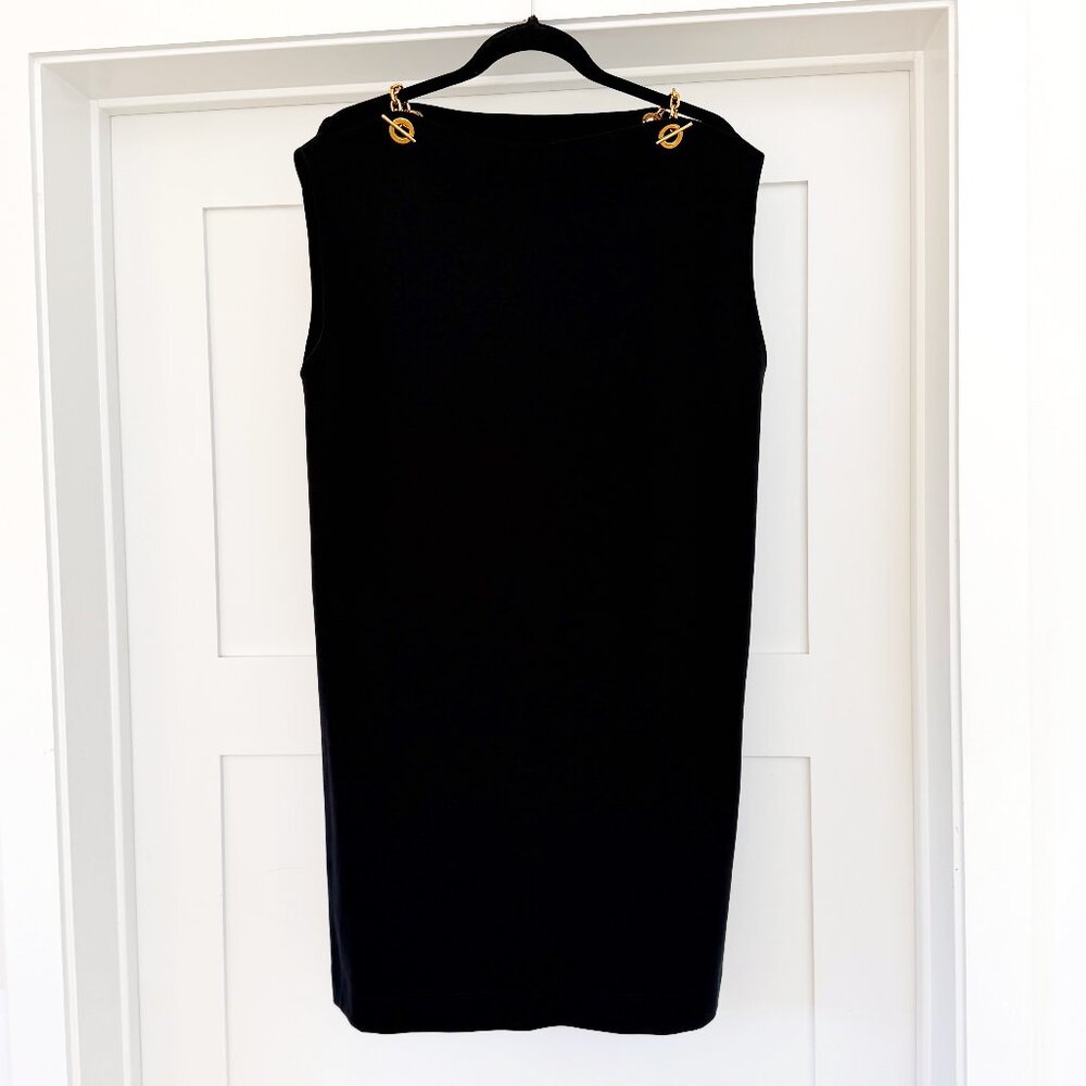 Louis Vuitton Black Cotton Shift Mini Dress
